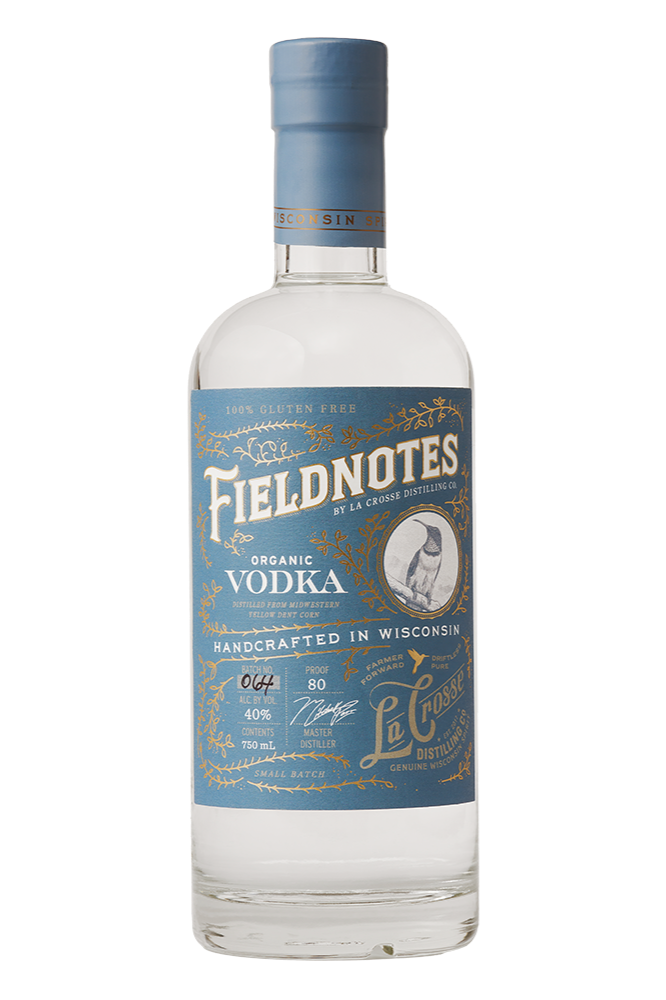 Bank Note Vodka Fieldnotes Organic Vodka – La Crosse Distilling Co.